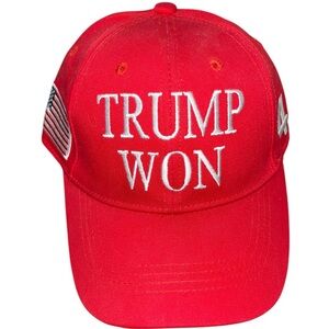 Donald Trump Won Red Baseball Cap Hat MAGA Mall 45 new